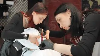 💈(ASMR) I Paid Double For This Exclusive VIP Shave by Beautiful Lady Barber Nastya
