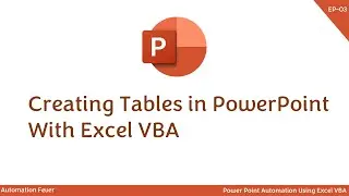 Creating Tables in PowerPoint with Excel VBA | Advanced VBA in Hindi