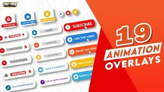 Clean Animated YouTube Subscribe Buttons Pack 4K