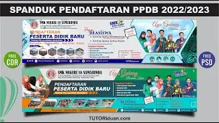Free 2 Desain Spanduk PPDB 2022 Coreldraw Photoshop - Banner Design