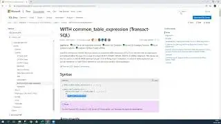 CTE In MS SQL Server