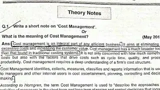 Introduction to cost management | Strategic Management full explanation in Hindi Bcom 4th semester
