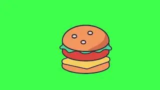 burger king !! Copyright free animated clip || green screen background