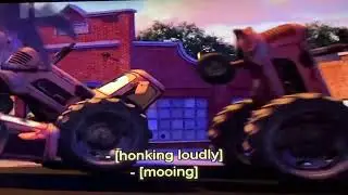 Cars (2006) - The Tractors takes over Radiator Springs
