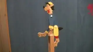 Деревянная игрушка.Волк на турнике.How to make wooden toy