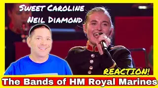 555 Vibes Reaction - The Bands of HM Royal Marines | Sweet Caroline