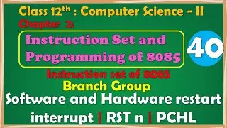 12th Comp. Sci. Paper-II : Chapter-2 | 8085 instructions | Software & Hardware restart interrupt RST