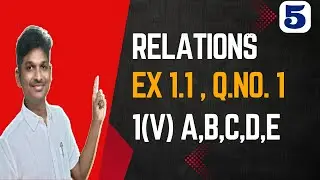 RELATIONS AND FUNCTIONS EX 1.1 Q.NO 1 (V ) a,b,c,d,e