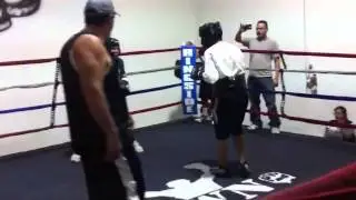 Izack sparring 3 rounds at perris gym Ptown