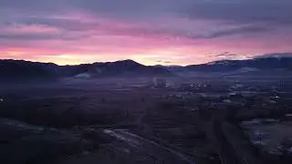 Ambiental music relax - drone view images of mountains