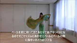 ダブルベール初心者さん用　簡単振付③　＃ベリーダンス　＃ダブルベール　曲 Peithos veil　＃bellydance #doubleveils #doubleveil #peithosveil