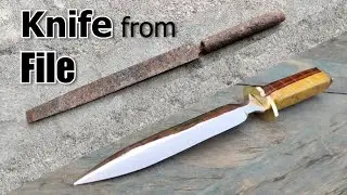 Dagger Knife Making from An Old Rusty File