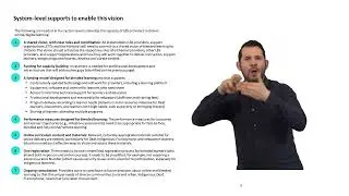 7  System level supports to enable this vision