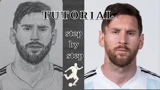 How to Draw Lionel Messi - Football Player⚽| Step by Step Drawing Tutorial