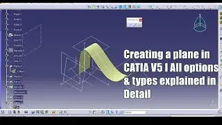 Creating a plane in CATIA V5 I Explained all options