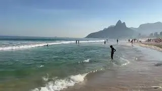 MUST SEE 😲 HOTTEST BEACH PARTY🔥LIVE  RIO DE JANEIRO🤩 JUNE 2024 LEBLON BEACH BRAZIL 👙 WALKIG TOUR
