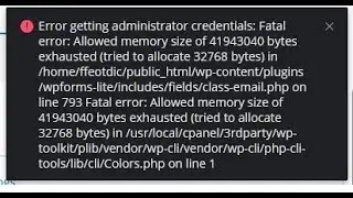 Allowed memory size of 41943040 bytes exhausted (tried to allocate 32768 bytes)