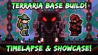 Terraria Base Build Timelapse for Calamity Rogue Let's Play with Hellevator & NPC Prison!