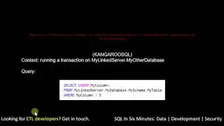 The error 'Transaction context in use by another session.' occurred when executing the following SQL