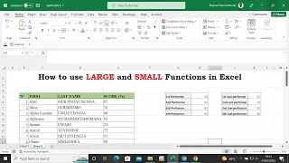 How to use LARGE and SMALL Functions in Excel