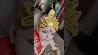 Mera pyara Ladoo Gopal❤️My cute kanahiya🧿Cute baby Krishna makeup look😍 Krishna Janmashtami#shorts