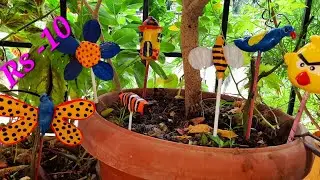 6 DIY Plant Stakes Under Rs-10/Creative DIY GARDEN Stakes Ideas