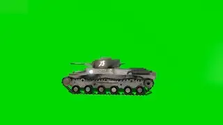 Type 97 Chi-ha Kai tank fire 2 green screen