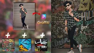 instagram viral Graffiti Art on shutter photo editing in picsart | graffiti wall photo editing