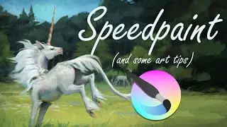 Snowdrop the Unicorn - Krita Speedpaint (and art tips)