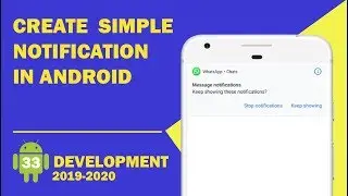 Android tutorial  - 33 - Create Simple Notification in android | Dynamic Title Notification
