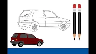 Como desenhar um Fiat Uno