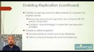 Lesson 11: Setting Up MySQL Replication - UniversalClass MySQL Course