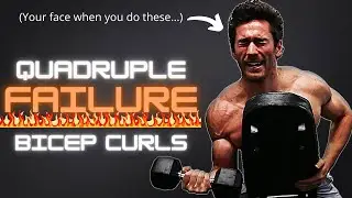 The Ultimate BICEP BLASTER | Quadruple Failure 4-Stage Bicep Curl Exercise!! 🔥 (With Dumbbells)