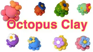 DIY Air Dry Clay Miniature: Cute Octopus and Her Colorful Babies | Zoe Clay