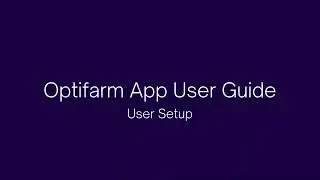 App User Guide  - User Setup