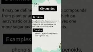 Glycosides | Definition |Classification