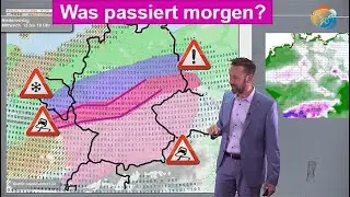 Was passiert morgen? Gefrierender Regen, Schnee & Glätte. Eisbruchgefahr, viel Schnee in der Mitte.