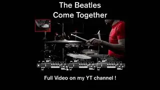 The Beatles - Come together - Drum Cover (with scrolling drum sheet)