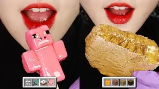 MINECRAFT FOOD, HONEYCOMB, SUGAR FONDANT TANGHULU EATING SOUND ASMR 🍯