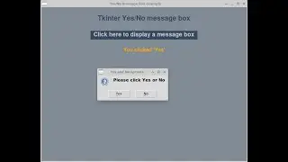 How to create a yes_no message box using Tkinter - Python UI