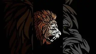 Abstract Lion Art on iPad Procreate - Digital Art ✨🦁 