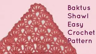 Easiest and Fastest CROCHET BAKTUS SCARF SHAWL VIRUS tutorial.