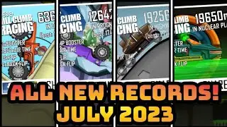 ALL NEW RECORDS (July 2023) Hill Climb Racing