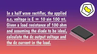 Calculate the d.c. output voltage and the d.c. current in the load.
