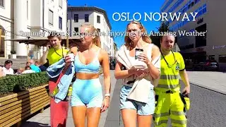 OSLO NORWAY, Summer Vibe In The BIG CITY OSLO🇳🇴 Virtual Walking Tour! 4K/60ftp
