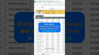 Easily return multiple XLOOKUP values in Google Sheets even if they’re not next to each other!
