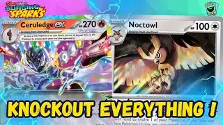 Surging Sparks Ceruledge EX With Noctowl Is Nuts! Pokemon TCG Live