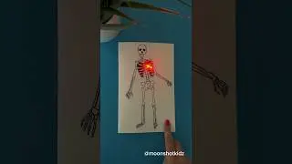 DIY “Skeleton heart” interactive card. Easy and fun paper electronics project for beginners.