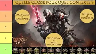 Tiers list des classes BG3 - Mode Honneur