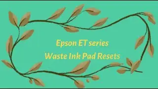 Epson ET Eco Tank Series Waste Ink Pads Error